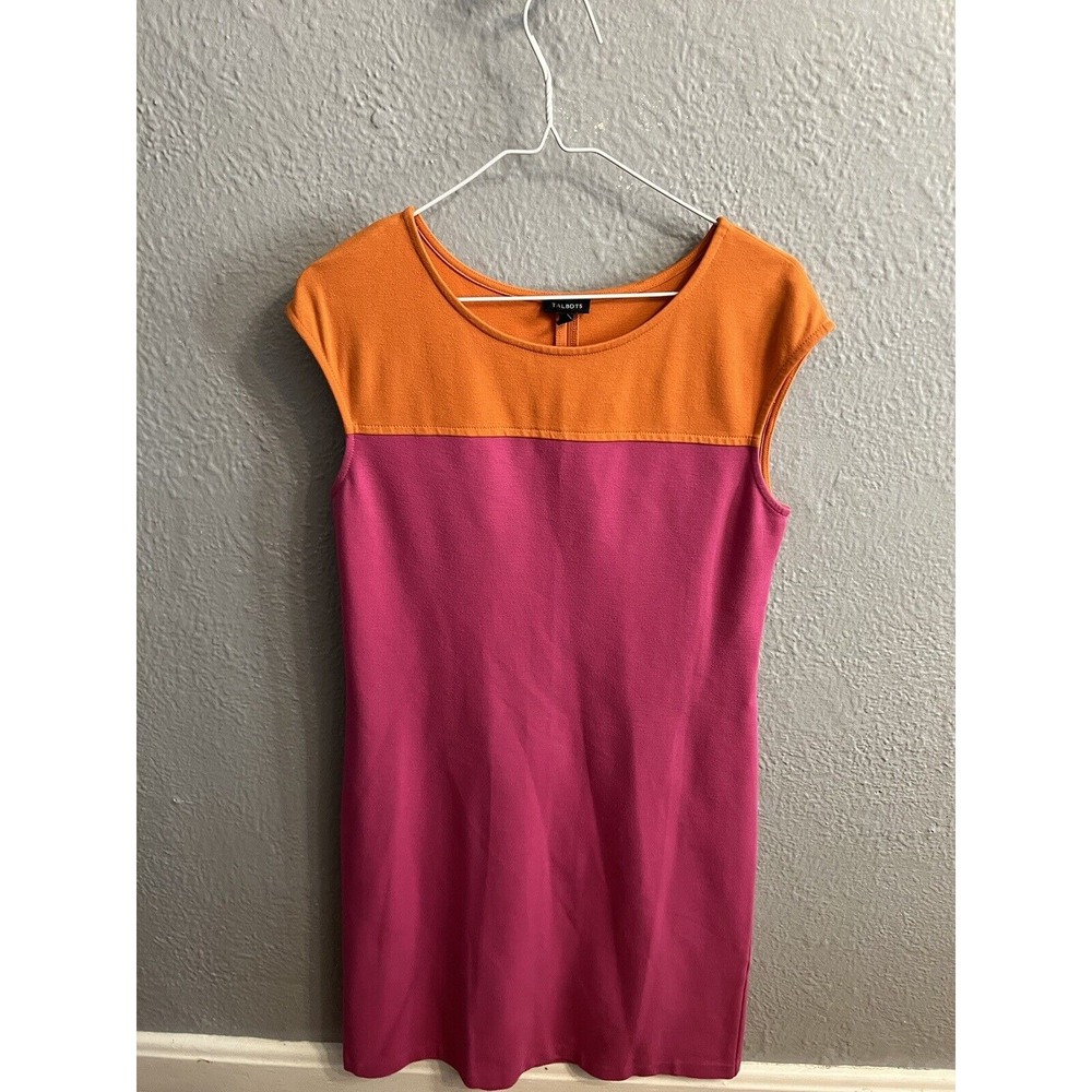 Talbots Color Block Sleeveless Bodycon Shift Dress Women Size 6
